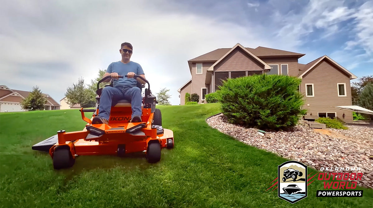 Oklahoma Outdoor World - Tim Kirk donates Ariens Ikon 42 Kawasaki Zero-Turn mower to Friends of South Grand Lake Regional Airport