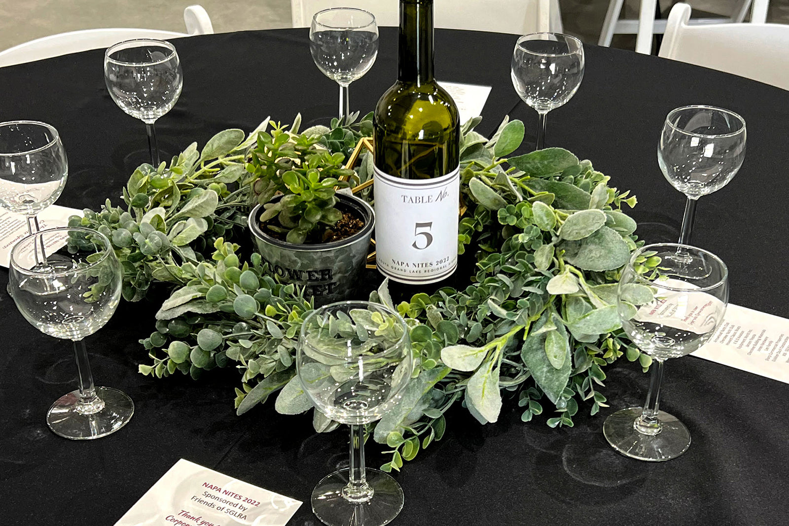 Friends of South Grand Lake Regional Airport, table setting