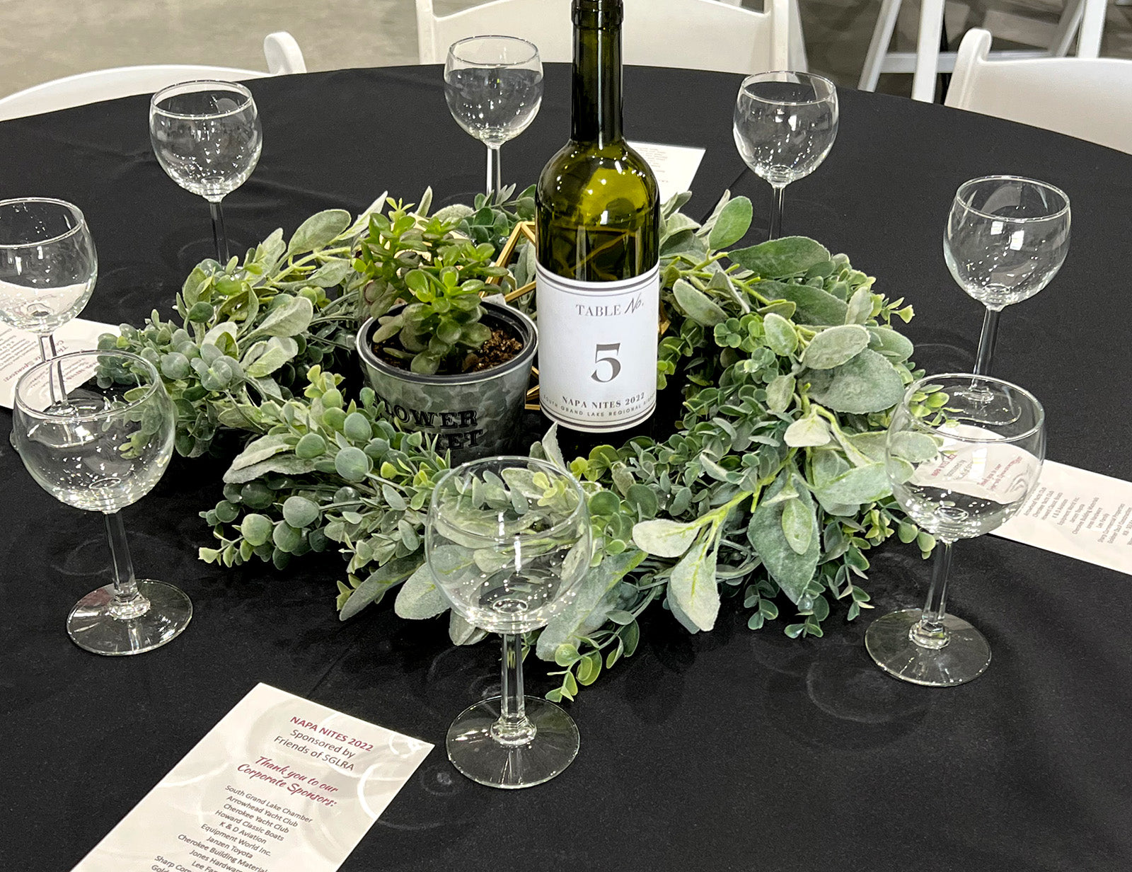 Napa Nights Sponsor a Table of 8 for Friends of South Grand Lake Regional Airport